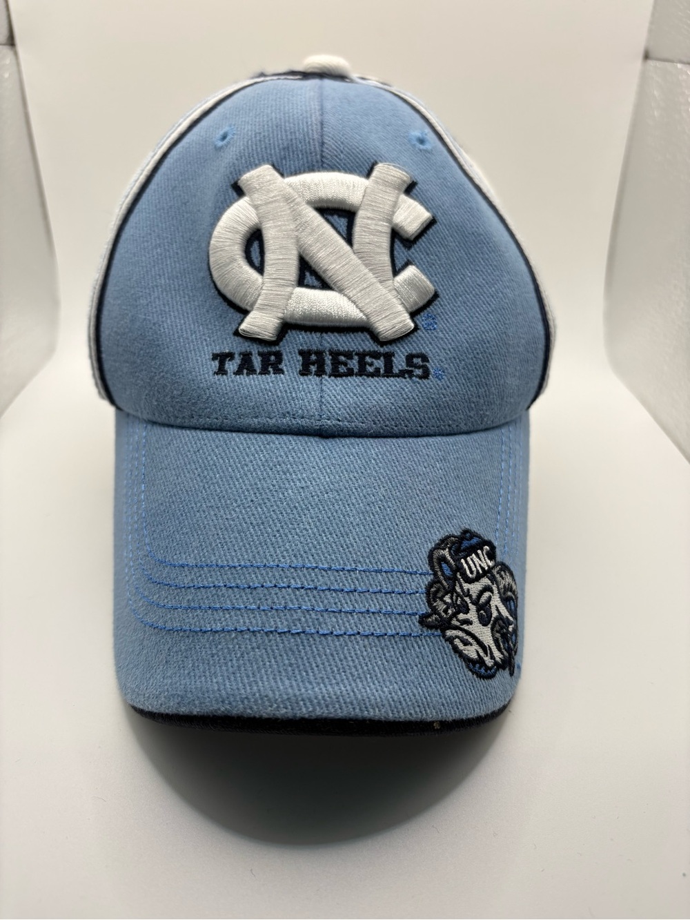 UNC Tar Heels Rameses Mascot Carolina Blue Adjustable NCAA Hat